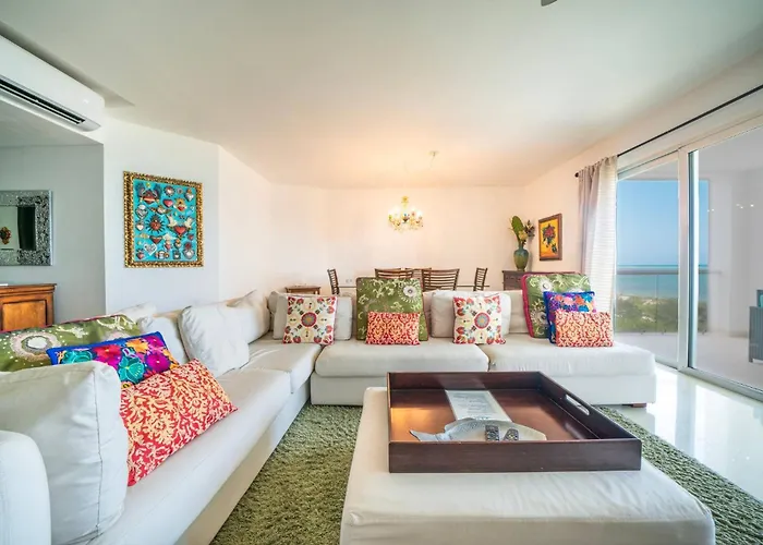 Сasa de vacaciones Beachfront With Tub, 3 Bedroom & Pool - At Mareazul Corazon Playa del Carmen